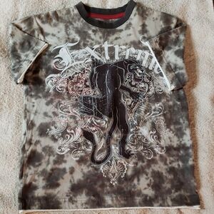 Extreme Graphic Tie-Dye Short Sleeve Tee - Brown & Black